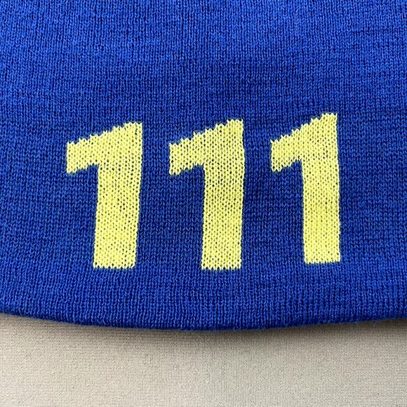 Fallout Video Game Beanie Hat Cap Blue Knit Vault 111 Bethesda Bioworld One Size - Picture 2 of 5